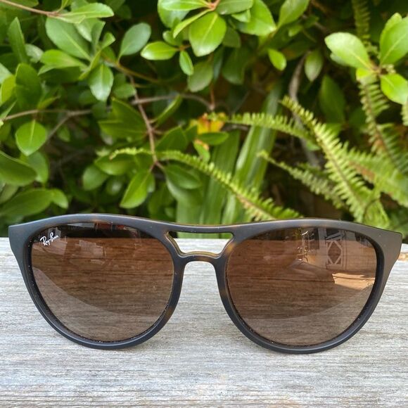 Men's Ray-Ban Brad Aviator Sunglasses 4170 865/13 Matte Havana Brown Gradient - Picture 8 of 13